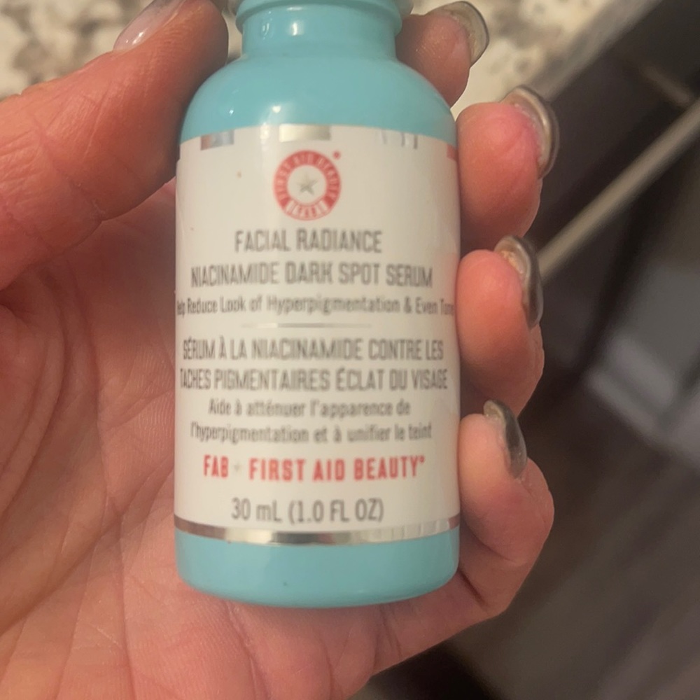 New facial radiance dark spot serum by First Aid